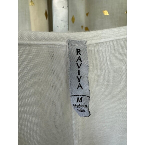 Raviva Women's Bohemian Macrame Crochet Detail Swim Cover Up Tunic Dress M - Picture 4 of 5